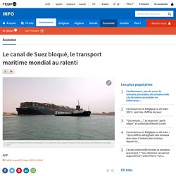 Le canal de Suez bloqué, le transport maritime mondial au ralenti