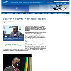 Transport Ministry to probe Chabane accident :Monday 16 March 2015