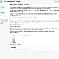 Strict Transport Security (The Chromium Projects)