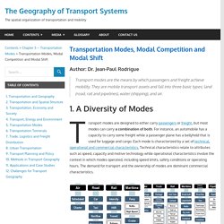 Transportation Modes, Modal Competition and Modal Shift