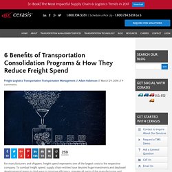 Transportation Consolidation Programs Reduce Freight Spend