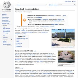 Livestock transportation