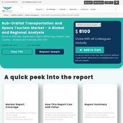 Sub Orbital Transportation and Space Tourism Market Forecast Upto 2031