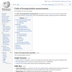 Units of transportation measurement - Wikipedia
