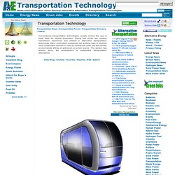 Transportation Technology - Sustainable transport and mobility technologies