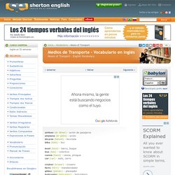 Medios de Transporte - Vocabulario en Inglés - Means of Transport