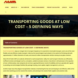 Transporting Goods At Low Cost - 5 Ultimate Ways - Navata