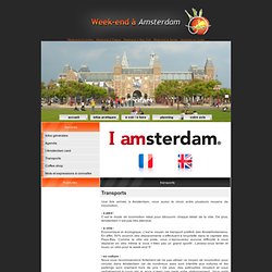 transports - informations pratiques - Week-end à Amsterdam
