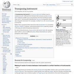 Transposing instrument