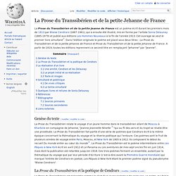 La Prose du Transsibérien et de la petite Jehanne de France