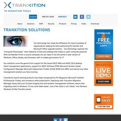 Tranxition Enterprise Solutions - PC Transfer - Persona Managment - More