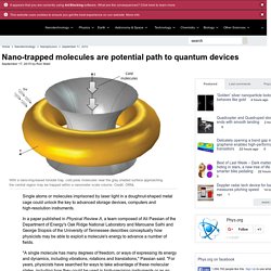 Nano-trapped molecules are potential path to quantum devices