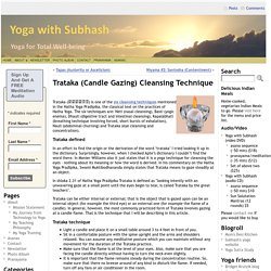 Trataka (candle gazing) cleansing technique