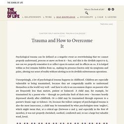 Trauma and How to Overcome It