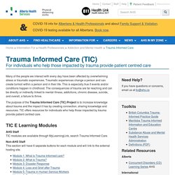 Trauma Informed Care