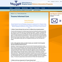 Trauma Informed Care – NNHVIP