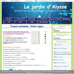 Travail autonome: fiches logico