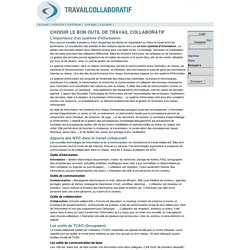 Travail collaboratif [Choisir le bon outil de travail collaboratif]