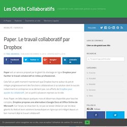 Paper. Le travail collaboratif par Dropbox