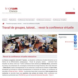 Travail de groupes, tutorat… : revoir la conférence virtuelle