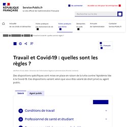 Travail et Covid-19 : quelles sont les règles ?