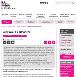 Travail du dimanche : ce que dit le code du travail