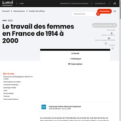 Le travail des femmes en France de 1914 à 2000
