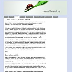 Travail - Néoworld consulting