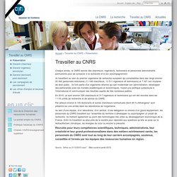 Travailler au CNRS
