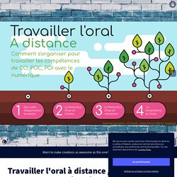 Travailler l&#39;oral à distance &#x2F; Nathalie Coudoré &#x2F; Stéphanie Voynet by natcoud on Genially