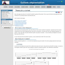 Travailler la guitare