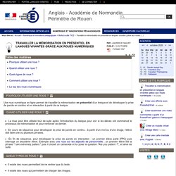Anglais - Académie de Normandie Périmètre de Rouen - Travailler la mémorisation en présentiel en langues vivantes grâce aux roues numériques