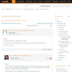 Travailler en mode offline moodle