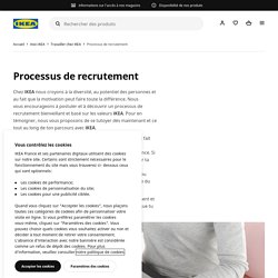 Travailler chez IKEA - Processus de recrutement