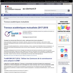 Travaux académiques mutualisés 2017-2018