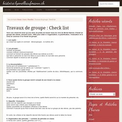 Travaux de groupe : Check list — histoire.lyonelkaufmann.ch