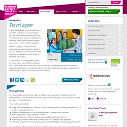 Travel agent Job Information
