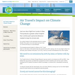 Air Travel’s Impact on Climate Change
