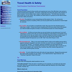 Health & Safety, Travel Insurance for Backpackers