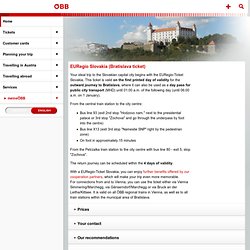 ÖBB travel portal: EURegio Slovakia