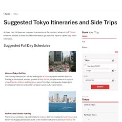 Tokyo Travel: Suggested Itineraries and Side Trips