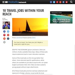 10 travel jobs within your reach