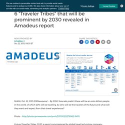 6 "Traveler Tribes" that will be prominent by 2030 revealed in Amadeus report