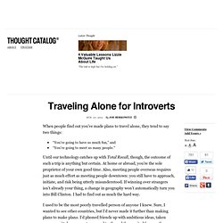 Traveling Alone for Introverts