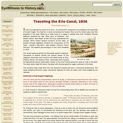 Traveling the Erie Canal, 1836