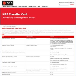 NAB Traveller Card, the convenient, secure way to carry and access foreign currency overseas.