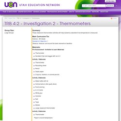 TRB 4:2 - Investigation 2 - Thermometers