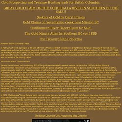 Treasure and Gold Prospecting leads in British Columbia