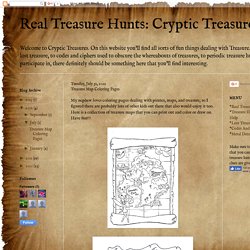 Real Treasure Hunts: Cryptic Treasures: Treasure Map Coloring Pages