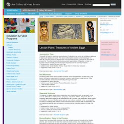 Art Gallery of Nova Scotia - Lesson Plans: Treasures of Ancient Egypt